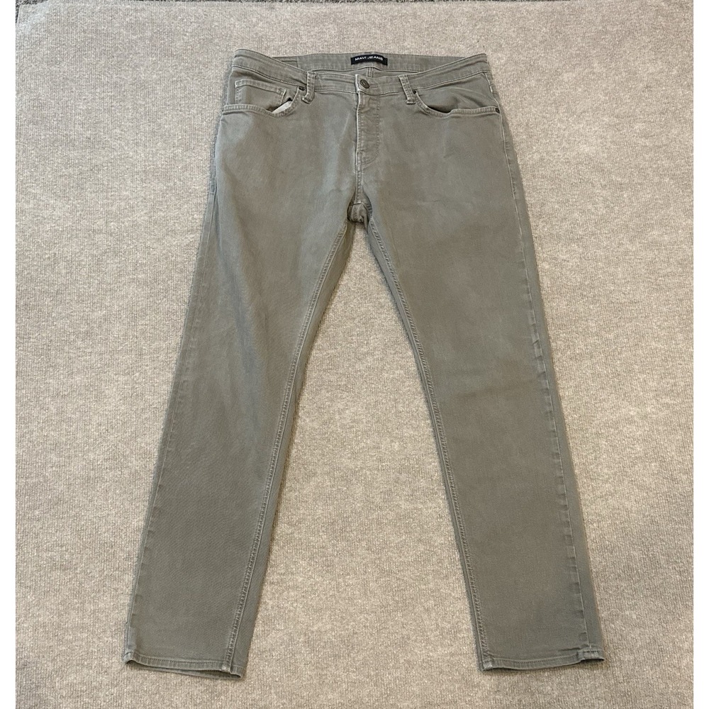 Mavi Matt Relaxed Straight Leg Jeans Men's 35x34 Brown Stretch Casual Pants Turk